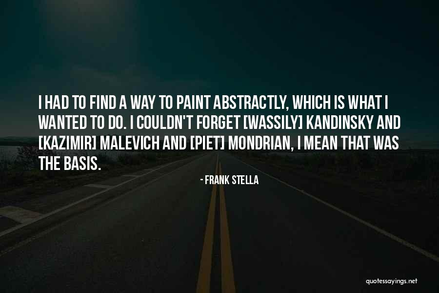 Mondrian Quotes By Frank Stella