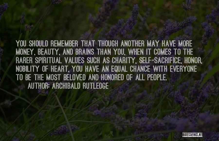 Money And Character Quotes By Archibald Rutledge