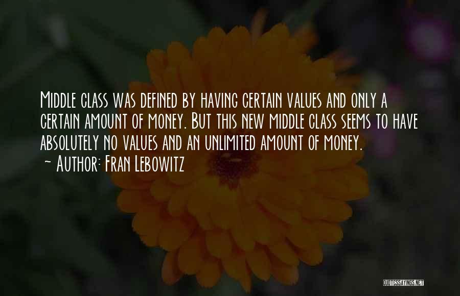 Money And Class Quotes By Fran Lebowitz