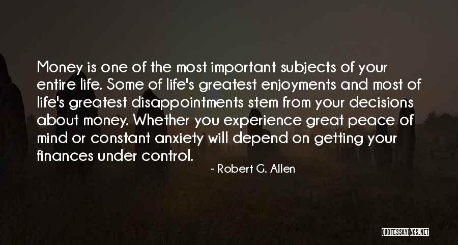 Money And Control Quotes By Robert G. Allen