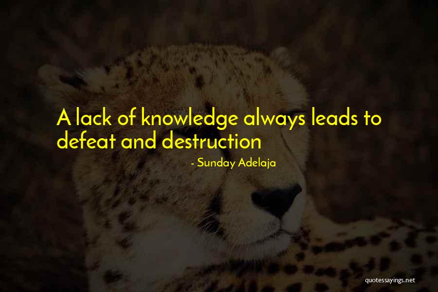 Money And Knowledge Quotes By Sunday Adelaja