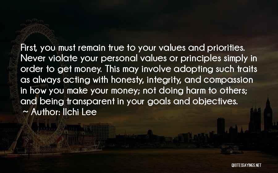 Money And Priorities Quotes By Ilchi Lee
