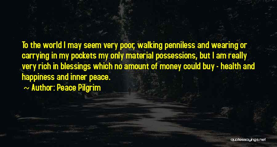 Money Can't Buy Us Happiness Quotes By Peace Pilgrim