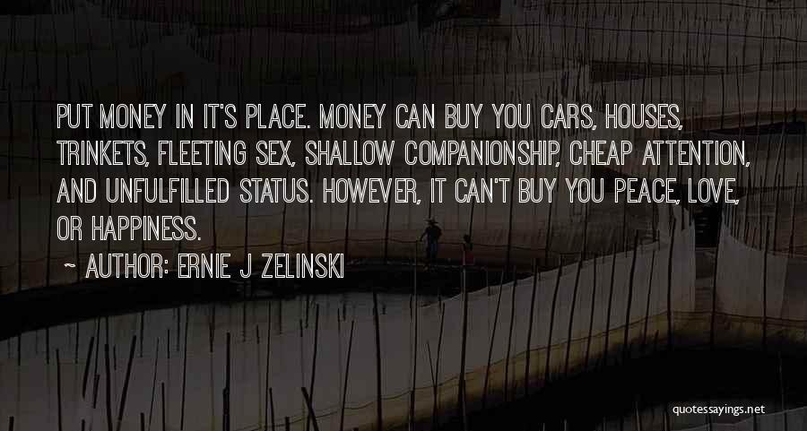 Money Can't Buy You Love Quotes By Ernie J Zelinski