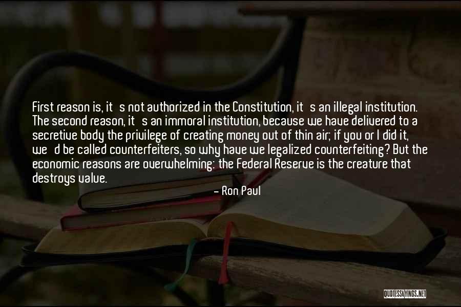 Money Destroys Quotes By Ron Paul