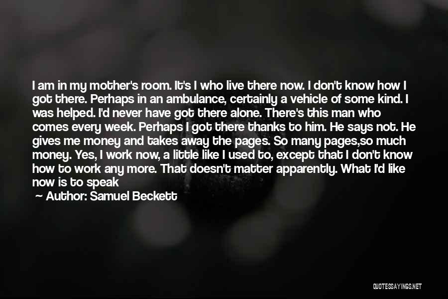 Money Doesn't Matter Quotes By Samuel Beckett