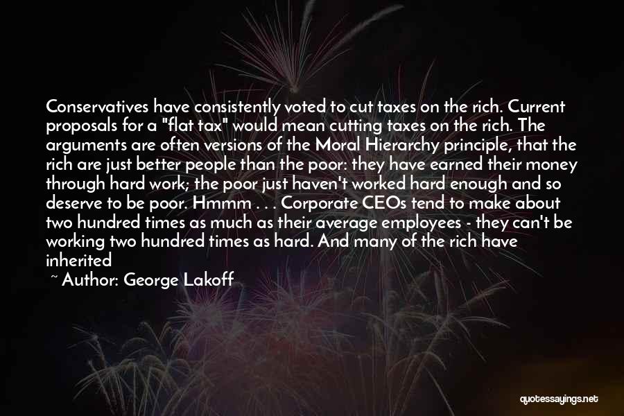 Money Earned Quotes By George Lakoff