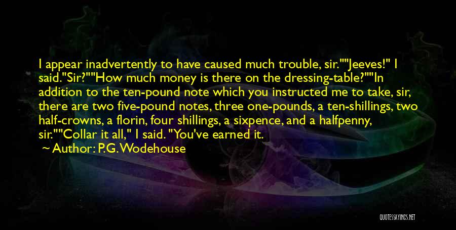 Money Earned Quotes By P.G. Wodehouse