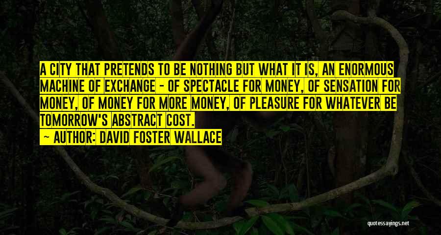 Money Exchange Quotes By David Foster Wallace