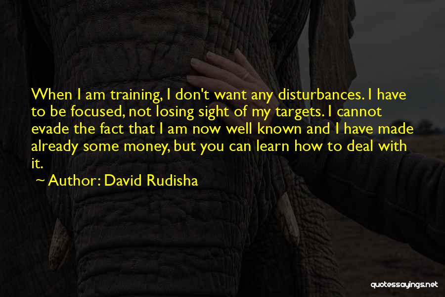 Money Focused Quotes By David Rudisha