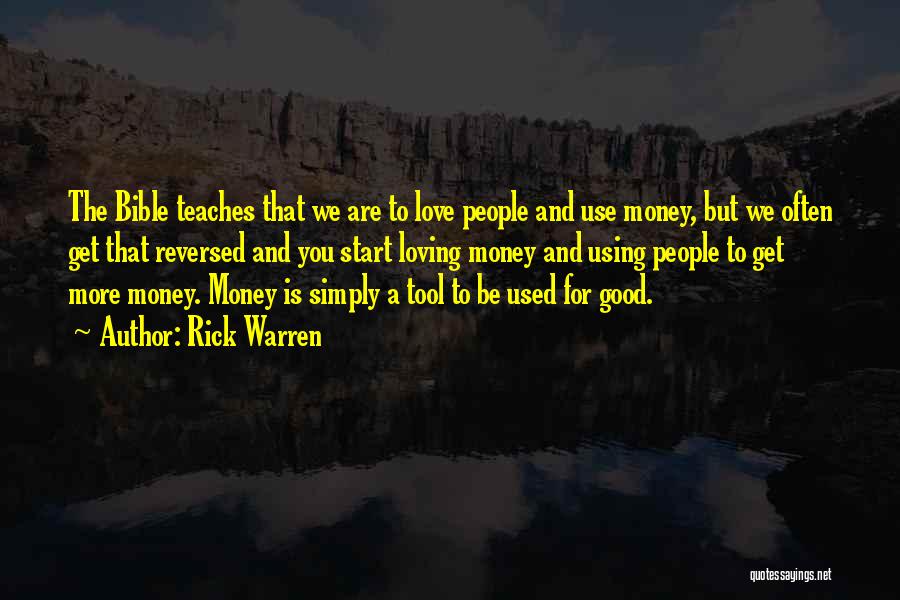 Money In The Bible Quotes By Rick Warren