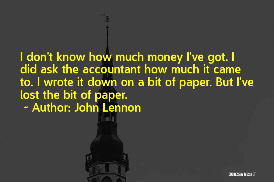 Money Is Just Paper Quotes By John Lennon