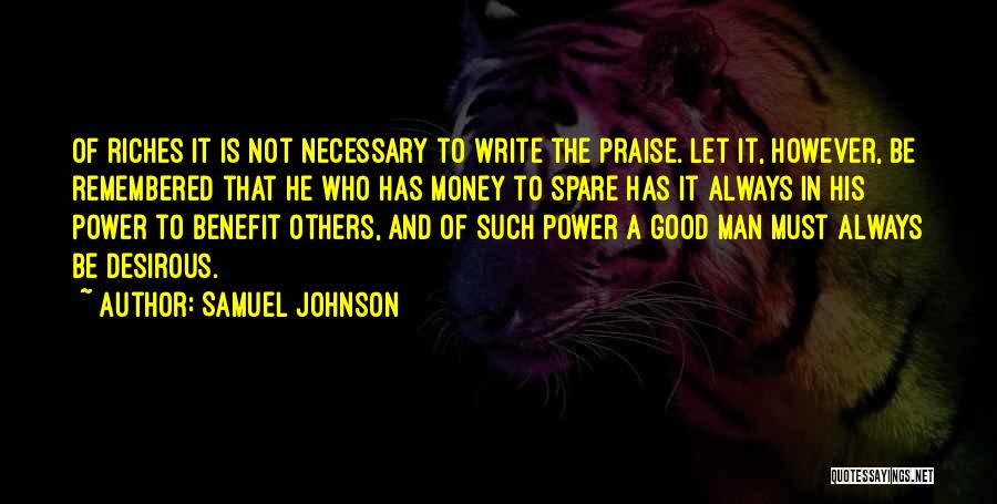 Money Is Power Quotes By Samuel Johnson