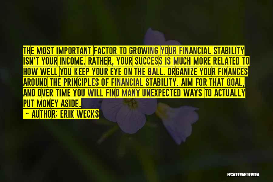 Money Isn't Success Quotes By Erik Wecks