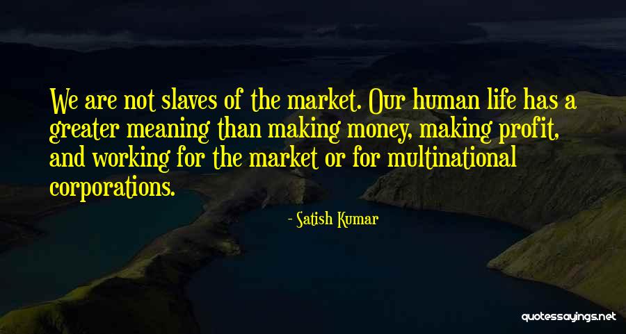 Money Profit Quotes By Satish Kumar