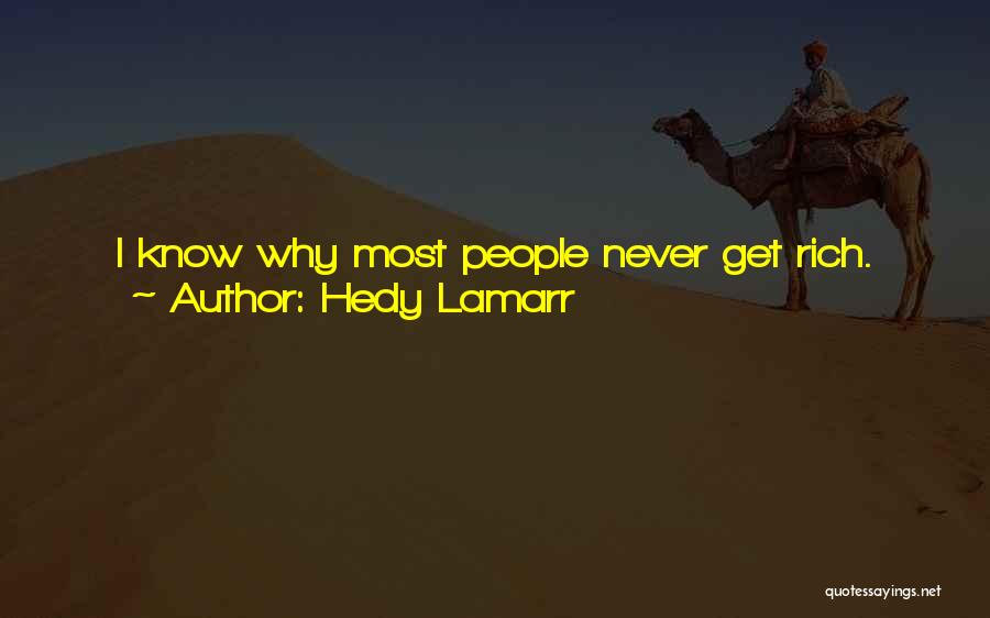 Money The Quotes By Hedy Lamarr