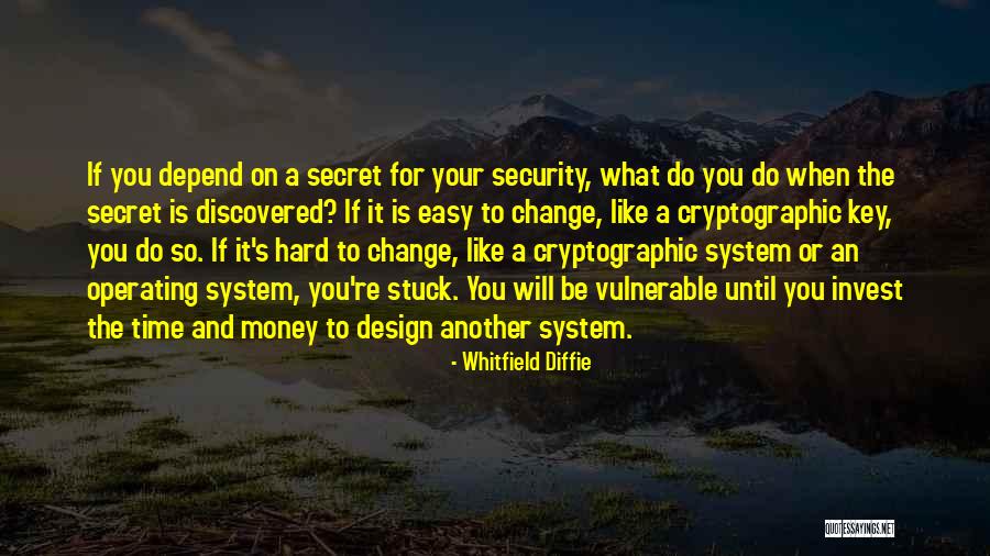 Money Will Change You Quotes By Whitfield Diffie