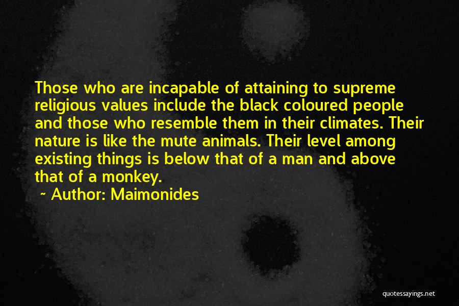 Monkey Man Quotes By Maimonides