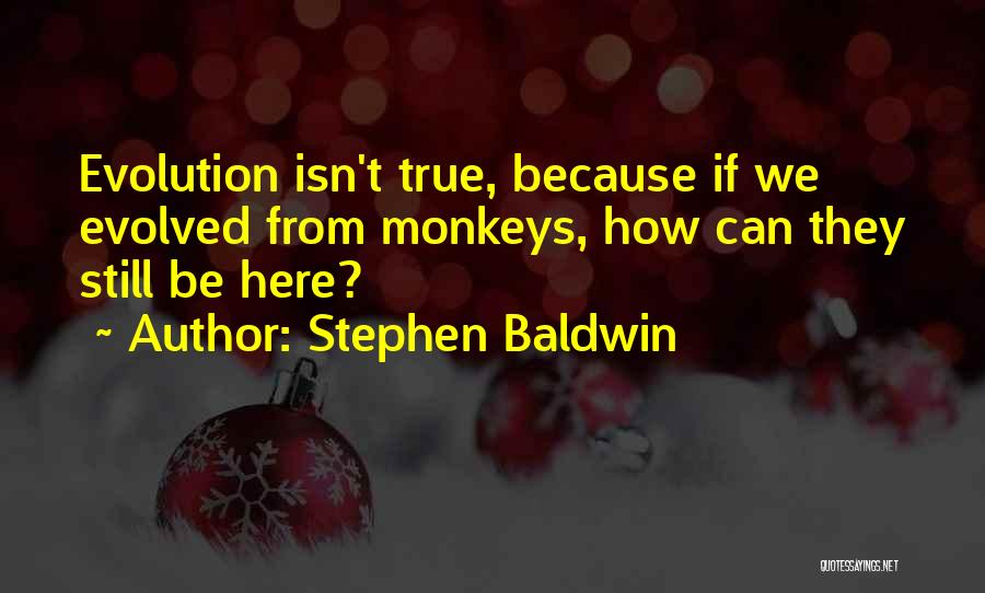 Monkeys And Evolution Quotes By Stephen Baldwin