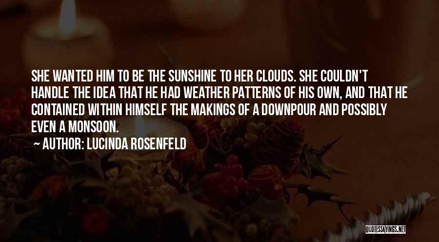 Monsoon Clouds Quotes By Lucinda Rosenfeld