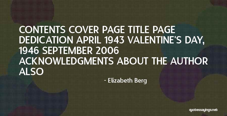 Montamos Nuestra Quotes By Elizabeth Berg Montamos Nuestra Quotes By Elizabeth Berg