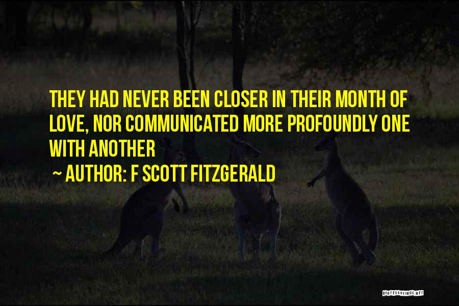 Month Of Love Quotes By F Scott Fitzgerald