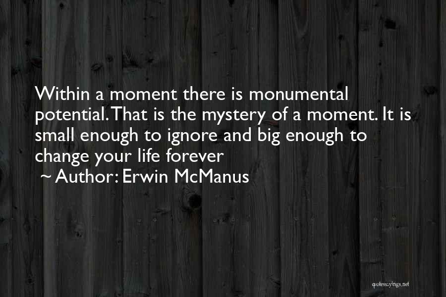 Monumental Life Quotes By Erwin McManus