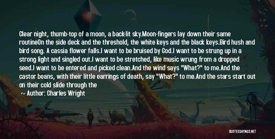 Moon Stars Night Quotes By Charles Wright