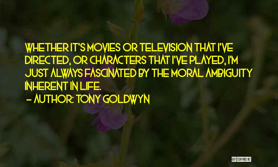 Moral Ambiguity Quotes By Tony Goldwyn