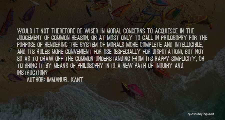 Moral Judgement Quotes By Immanuel Kant