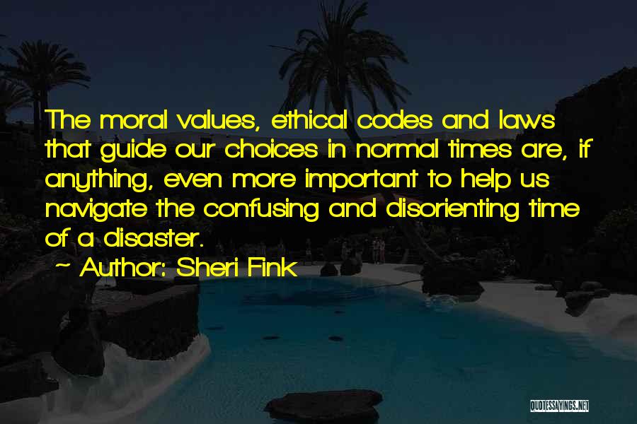 Moral Values Quotes By Sheri Fink