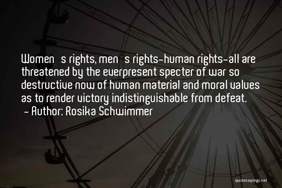 Moral War Quotes By Rosika Schwimmer