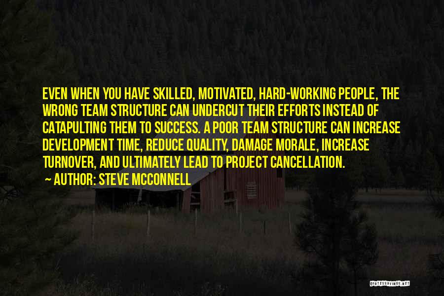 Morale At Work Quotes By Steve McConnell