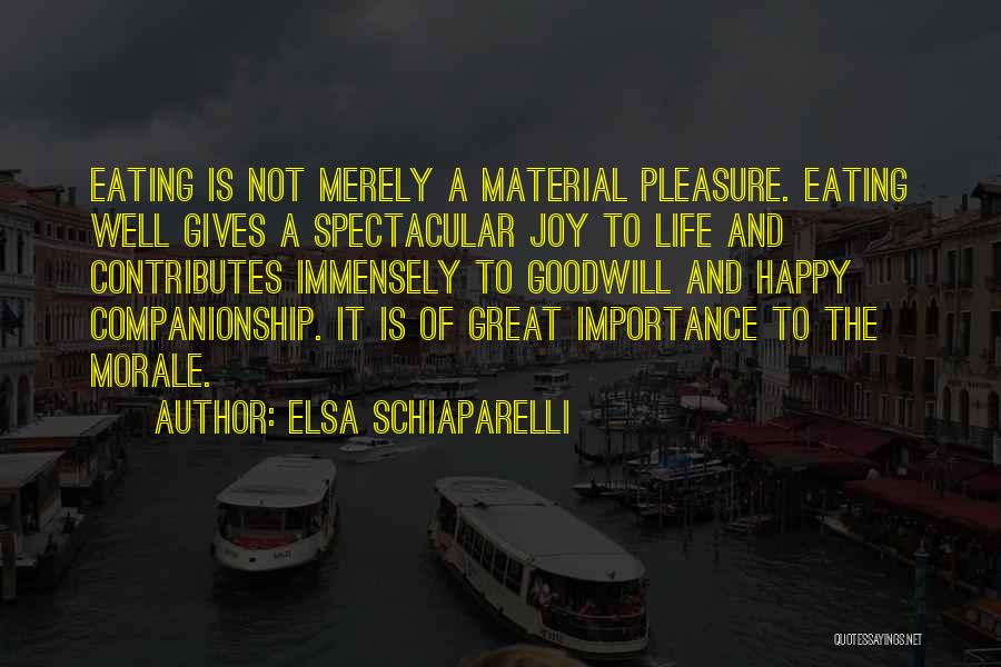 Morale Up Quotes By Elsa Schiaparelli