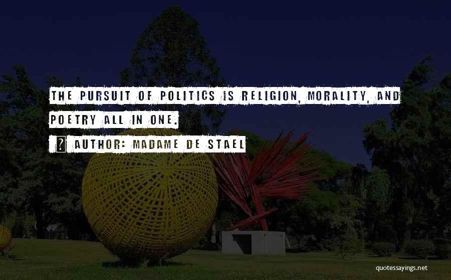 Morality And Religion Quotes By Madame De Stael
