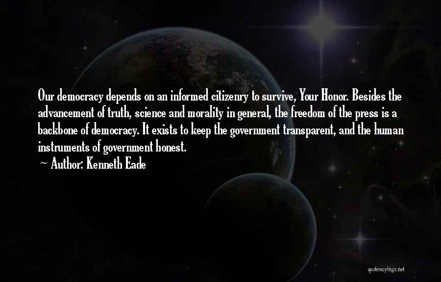 Morality And Science Quotes By Kenneth Eade