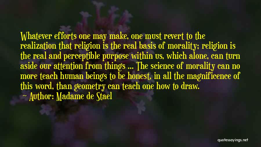 Morality And Science Quotes By Madame De Stael