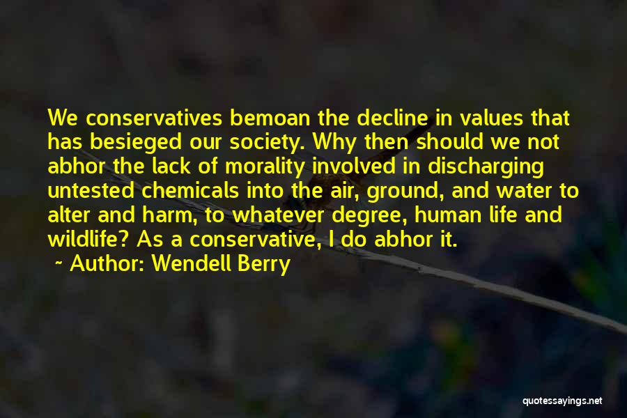 Morality And Values Quotes By Wendell Berry