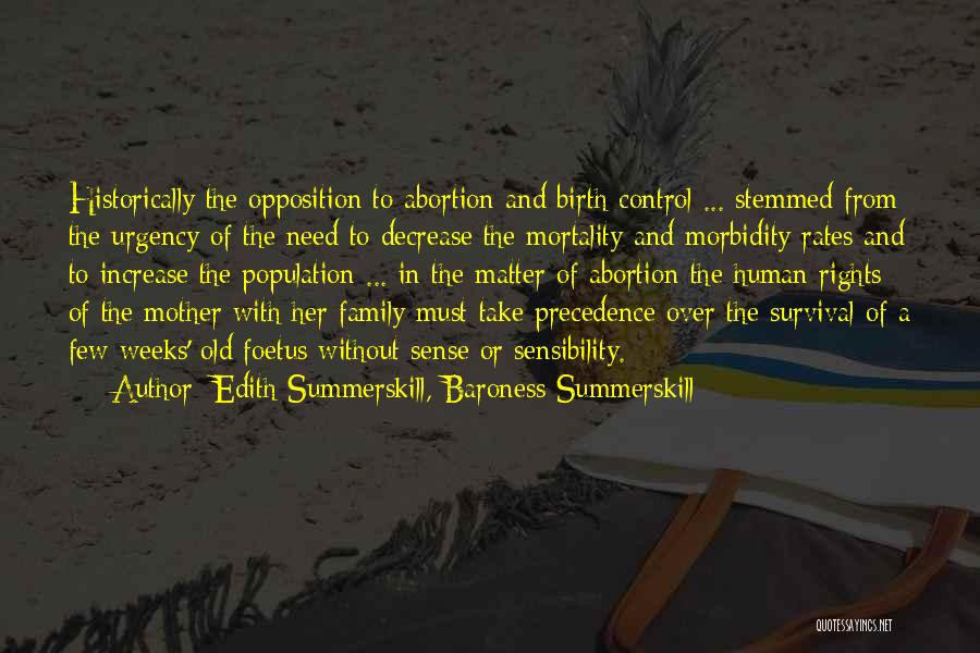 Morbidity And Mortality Quotes By Edith Summerskill, Baroness Summerskill