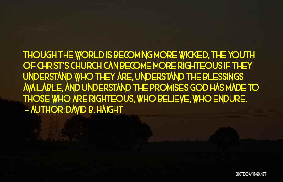 More Blessing Quotes By David B. Haight