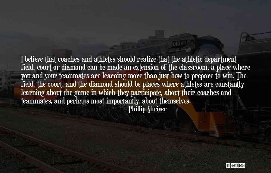 More Than A Game Quotes By Phillip Shriver More Than A Game Quotes By Phillip Shriver