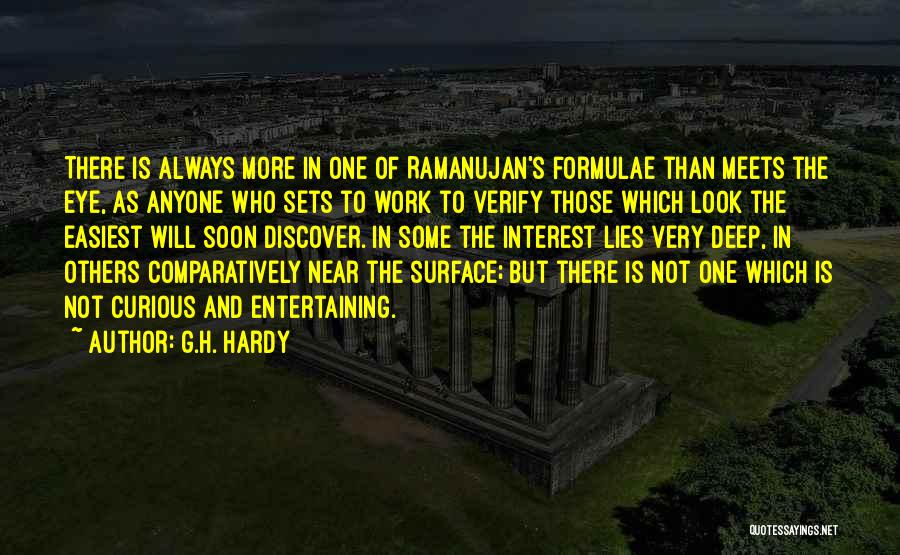 More Than Meets The Eye Quotes By G.H. Hardy