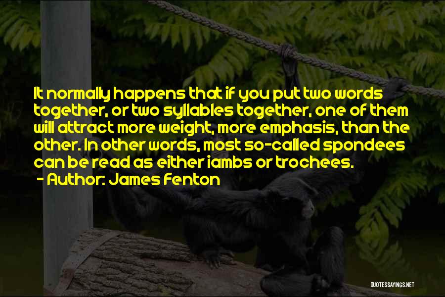 More Than Words Quotes By James Fenton