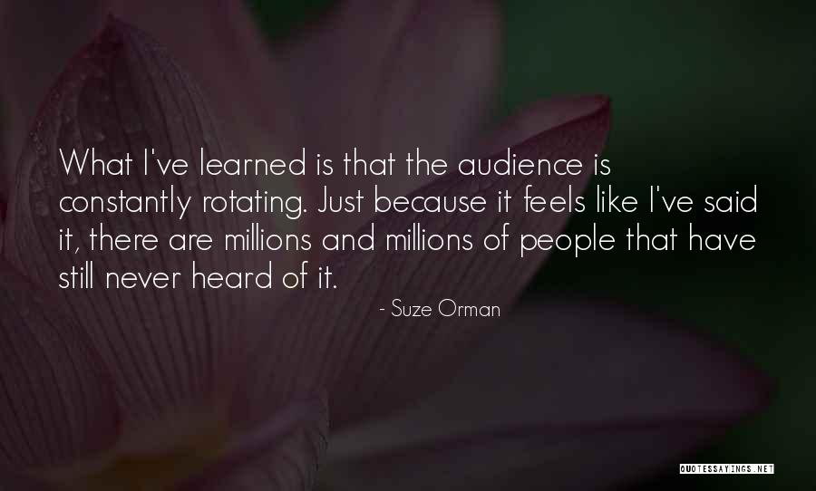 Morissimo Quotes By Suze Orman