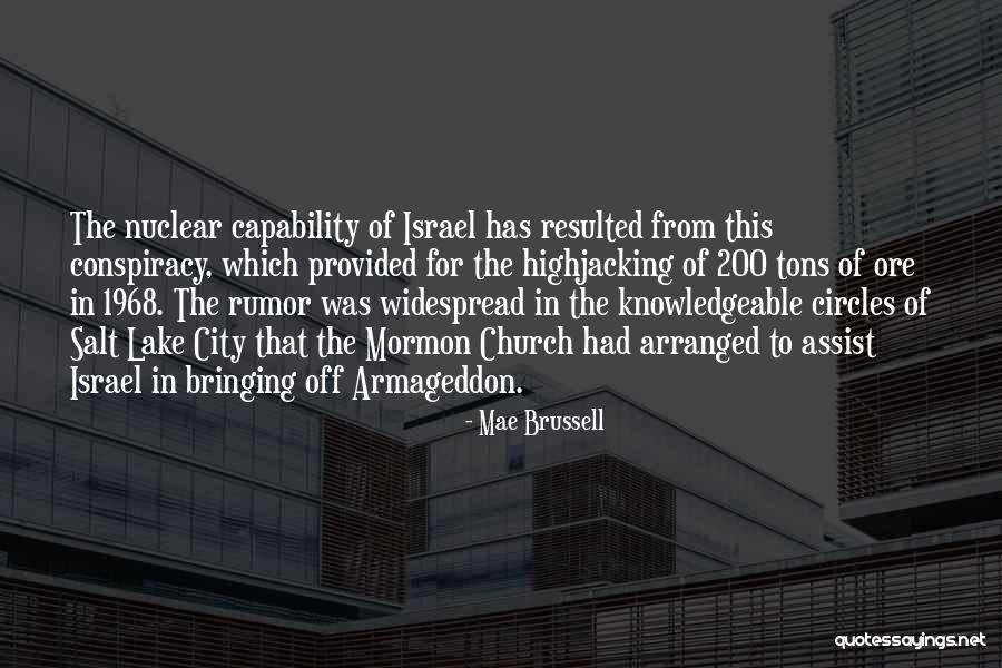 Mormon Church Quotes By Mae Brussell Mormon Church Quotes By Mae Brussell