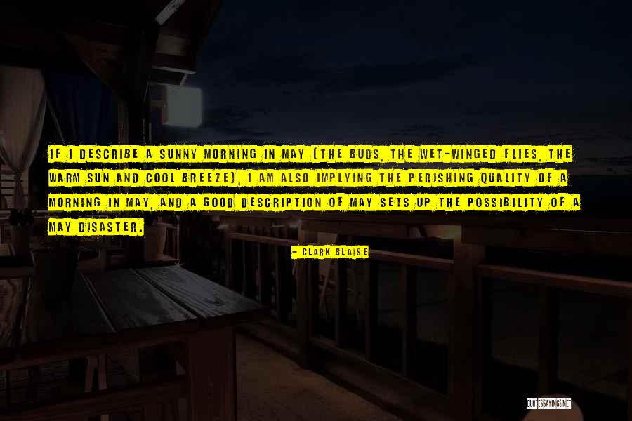 Morning Breeze Quotes By Clark Blaise Morning Breeze Quotes By Clark Blaise