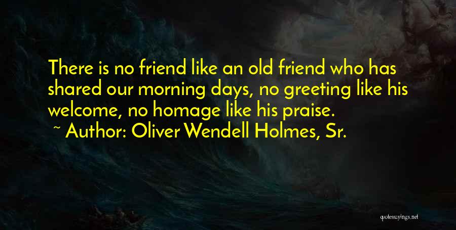 Morning Greeting Quotes By Oliver Wendell Holmes, Sr.