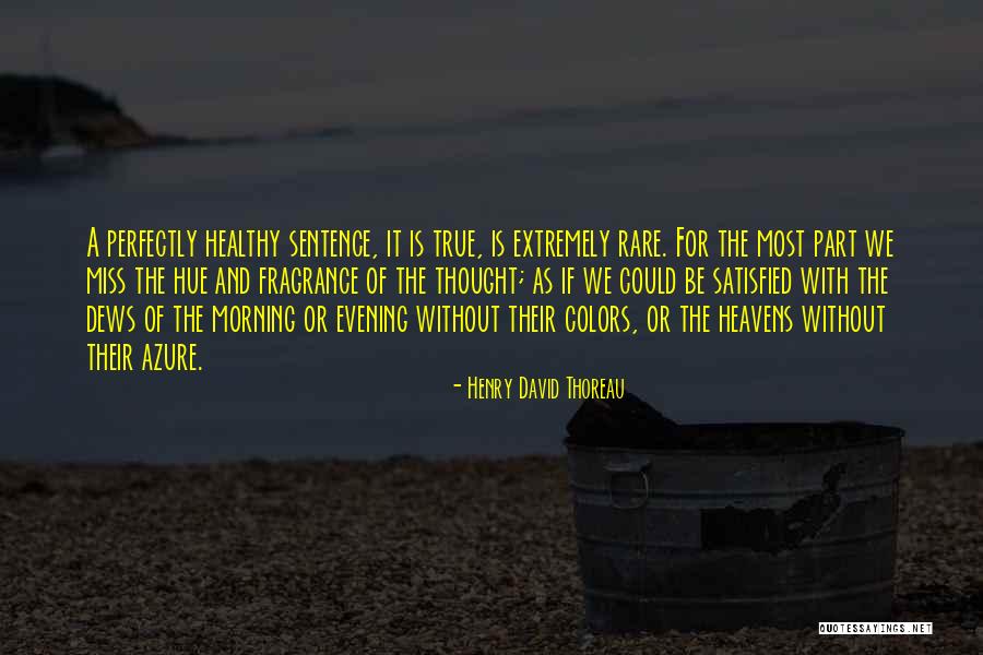 Morning Miss Him Quotes By Henry David Thoreau