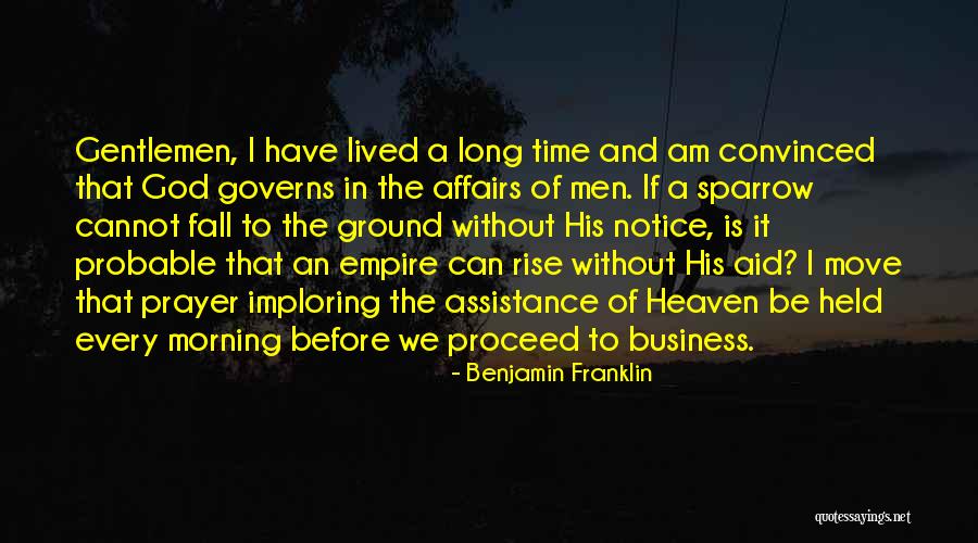 Morning Prayer Quotes By Benjamin Franklin
