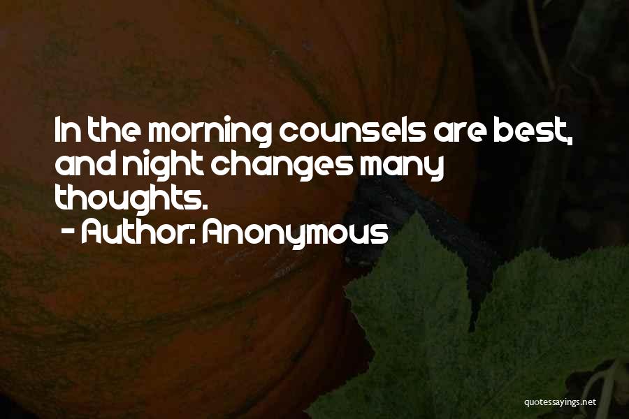 Morning Quotes By Anonymous